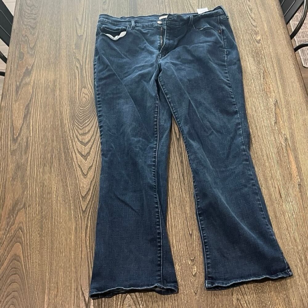 Levi's 505 Straight Jeans Mid Rise Denim Stretch Medium Wash Blue Size 34x30